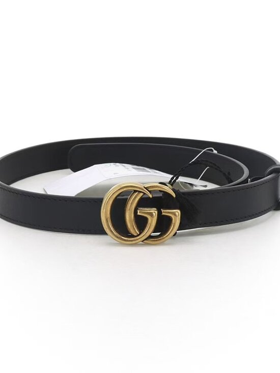 Gucci GG Logo Thin Belt Black 20mm Everyday Luxury main image 6